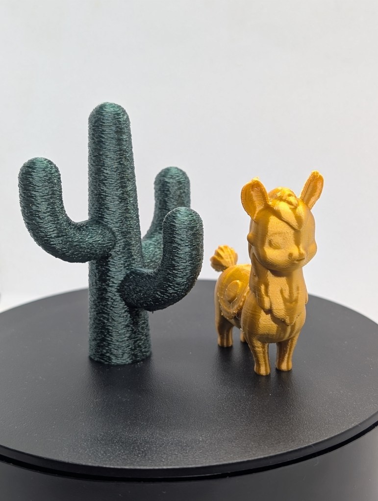 llama alpaca with a cactus home decor, 3D printed