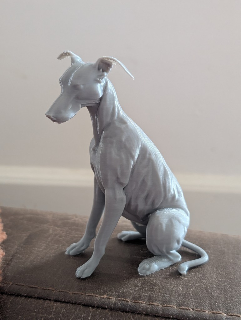 3D printed greyhound lurcher whippet